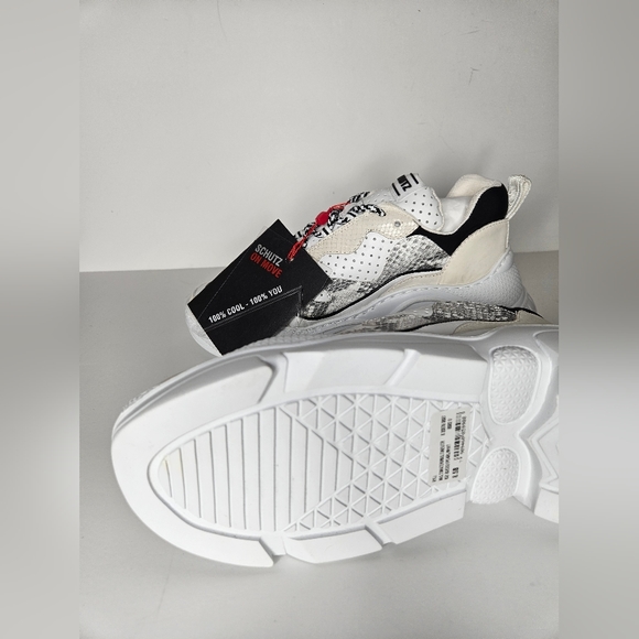 SCHUTZ Kid Suede Nappa and Snake Mix Material Sneaker Size 8.5 New - Picture 4 of 10